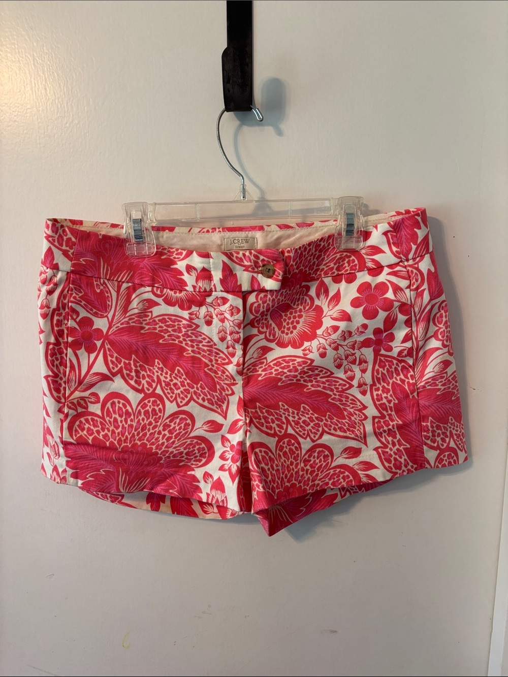 J. Crew Pink Floral Cotton Blend Women's Shorts